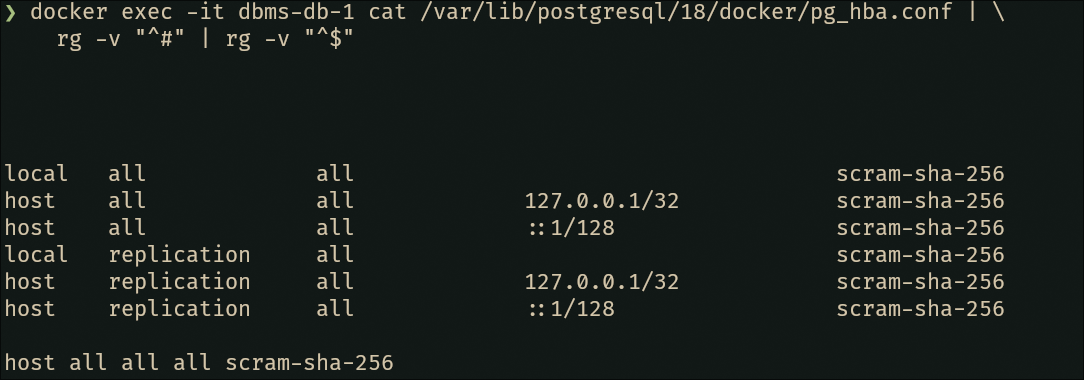 pg_hba.conf updated
