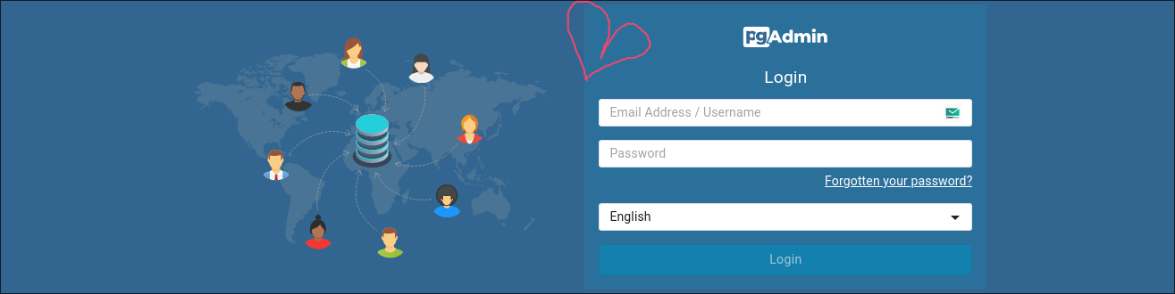 pgAdmin login