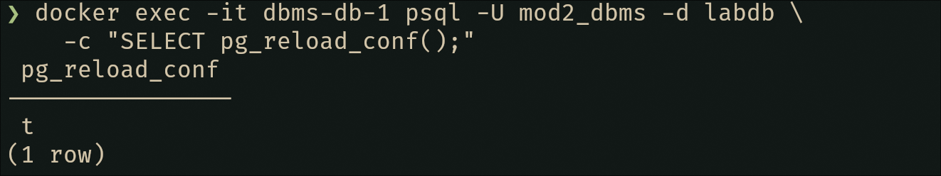 Reload configuration