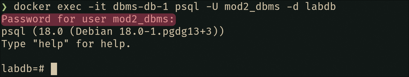 Successful authentication